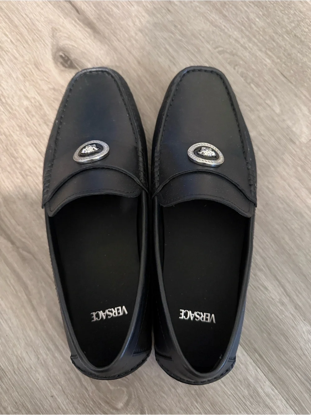 Authentic Versace leather dress loafers
